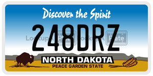 248DRZ  license plate in ND