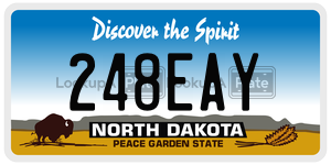248EAY  license plate in ND