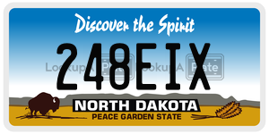 248EIX  license plate in ND