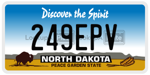 249EPV  license plate in ND