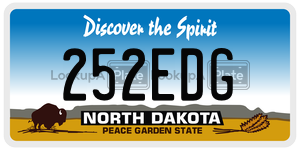 252EDG  license plate in ND