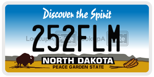 252FLM license plate in North Dakota