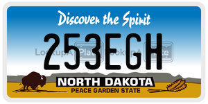 253EGH  license plate in ND