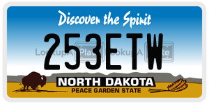 253ETW  license plate in ND
