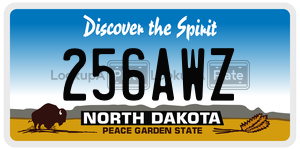 256AWZ  license plate in ND