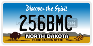 256BMC  license plate in ND