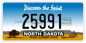 25991  license plate in ND