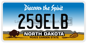 259ELB  license plate in ND