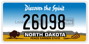 26098  license plate in ND