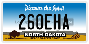 260EHA  license plate in ND