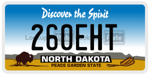 260EHT  license plate in ND