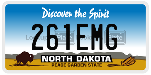 261EMG  license plate in ND