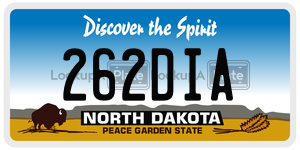 262DIA  license plate in ND