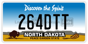 264DTT  license plate in ND