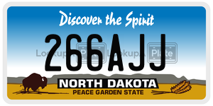 266AJJ  license plate in ND
