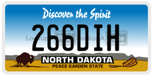 266DIH  license plate in ND