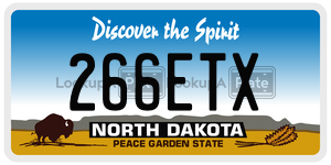 266ETX  license plate in ND
