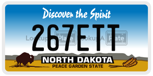 267ETT  license plate in ND