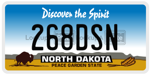 268DSN  license plate in ND