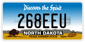 268EEU  license plate in ND