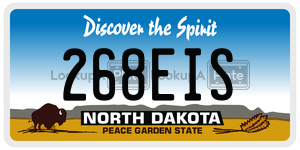 268EIS  license plate in ND