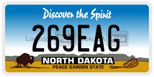 269EAG  license plate in ND