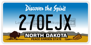270EJX  license plate in ND