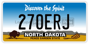 270ERJ  license plate in ND