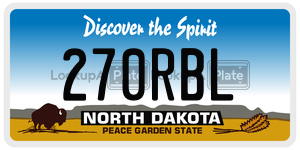 270RBL  license plate in ND