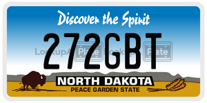 272GBT  license plate in ND