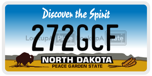 272GCF  license plate in ND