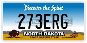 273ERG  license plate in ND
