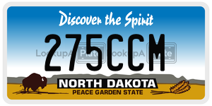 275CCM  license plate in ND