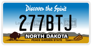 277BTJ  license plate in ND