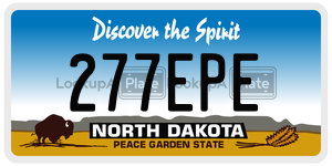 277EPE  license plate in ND