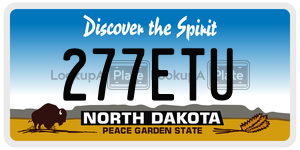277ETU  license plate in ND
