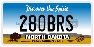 280BRS  license plate in ND