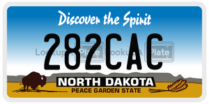 282CAC  license plate in ND