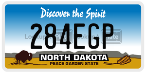 284EGP  license plate in ND