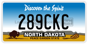289CKC  license plate in ND