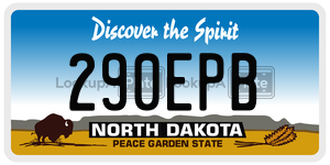 290EPB  license plate in ND
