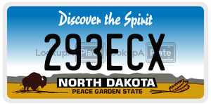 293ECX  license plate in ND