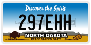 297EHH  license plate in ND
