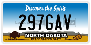 297GAV  license plate in ND