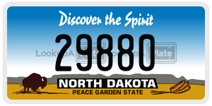 29880  license plate in ND