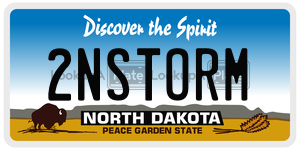 2NSTORM  license plate in ND
