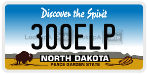 300ELP  license plate in ND