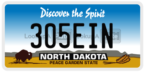 305EIN  license plate in ND