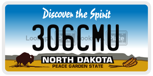 306CMU  license plate in ND