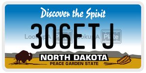 306ETJ  license plate in ND